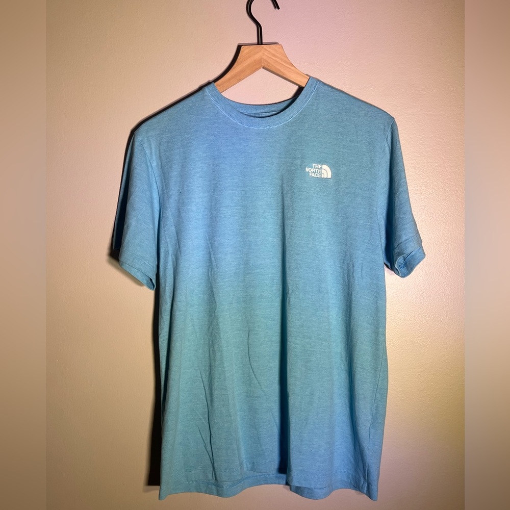 Mens The North Face Light Baby Blue T-Shirt - Size M
